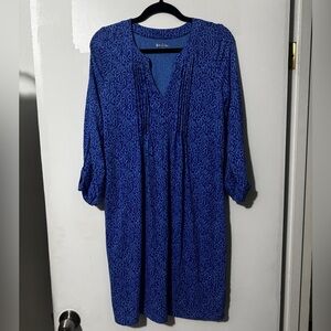 Lilly Pulitzer Blue Geometric Pattern Tunic Dress